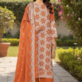 Full Chikankari Embroidered Lawn Unstitched 3pc with Embroidered Bamber Chiffon Dupatta