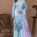 Embroidered Digital Printed Lawn Unstitched 3pc with Ready to wear Bana Dora Voil Dupatta