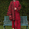 Bareeze-Lawn 3 Pcs All Over Embroidered Unstitched Suit With Embroidered Chiffon Dupatta