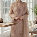 Bareeze-Lawn 3 Pcs All Over Embroidered Unstitched Suit With Embroidered Chiffon Dupatta