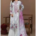 Embroidered Digital Printed Lawn Unstitched 3pc with Ready to wear Bana Dora Dupatta