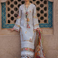 Light Gray Embroidered Lawn 3PC