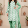 Full Chikankari Embroidered Lawn Unstitched 3pc with Embroidered Bamber Chiffon Dupatta