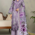 Embroidered Digital Printed Lawn Unstitched 3pc with Ready to wear Bana Dora Voil Dupatta