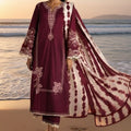 Embroidered Lawn Unstitched 3PC with Digital Printed Dupatta